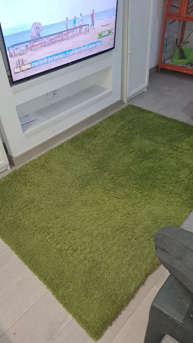 Alfombra grande verde 200x135 cm