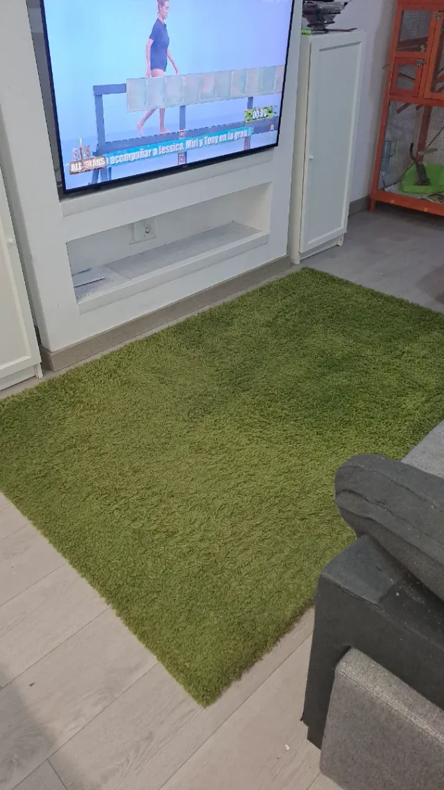 Alfombra grande verde 200x135 cm