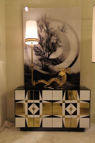 Aparador moderno cristal y madera