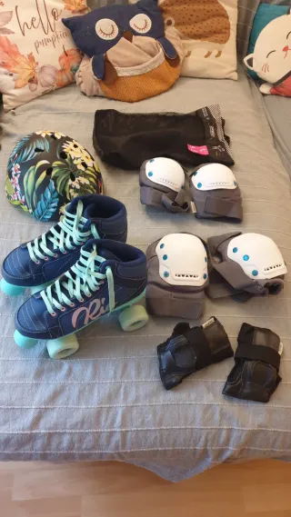 Patines, Casco y Protecciones