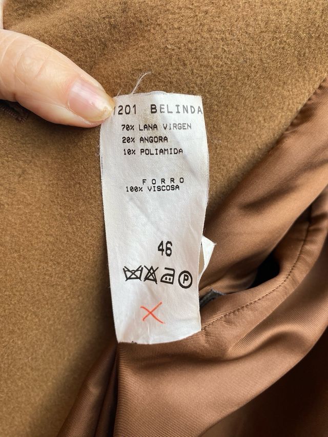 Abrigo de paño Artein camel