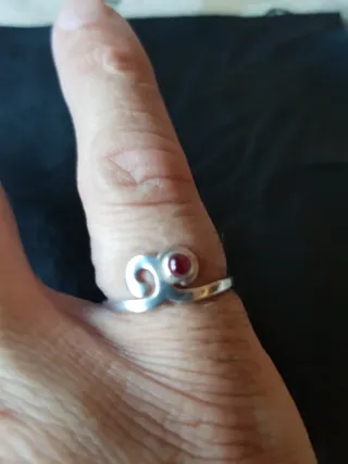 Antiguo conjunto cadena,colgante,anillo plata 925