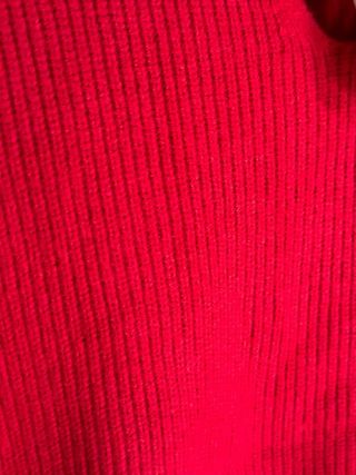 Jersey Zara Rojo Canalé Lazo Talla S