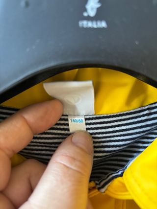 Impermeabile giallo bambina taglia 140/68