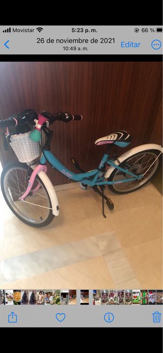 Bicicleta infantil 20 azul y rosa