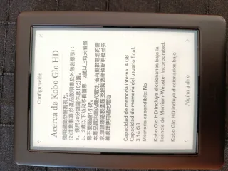 Ebook Kobo Gloria HD Negro con Funda