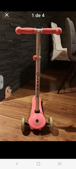 Patinete 3 ruedas rosa