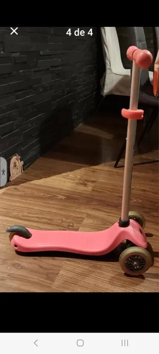 Patinete 3 ruedas rosa