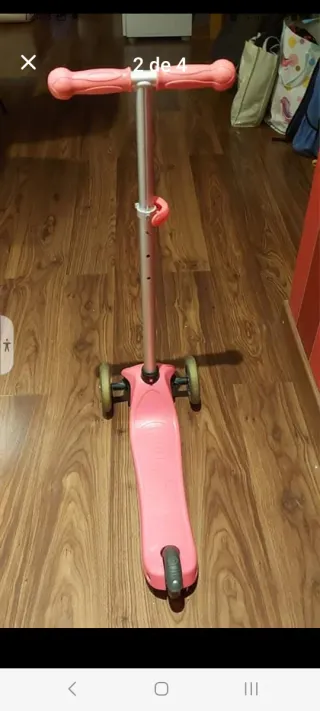 Patinete 3 ruedas rosa