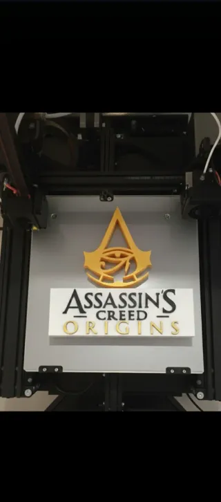 Logo Assassin's Creed Origins Impreso 3D