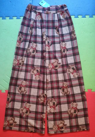 Pantalones anchos suaves con ositos