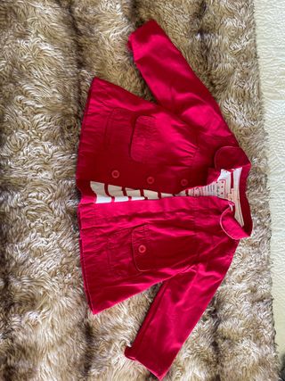 Trench bebé niña rojo