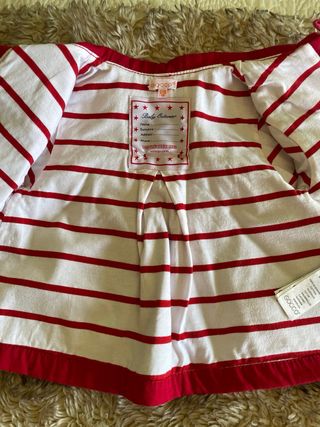 Trench bebé niña rojo