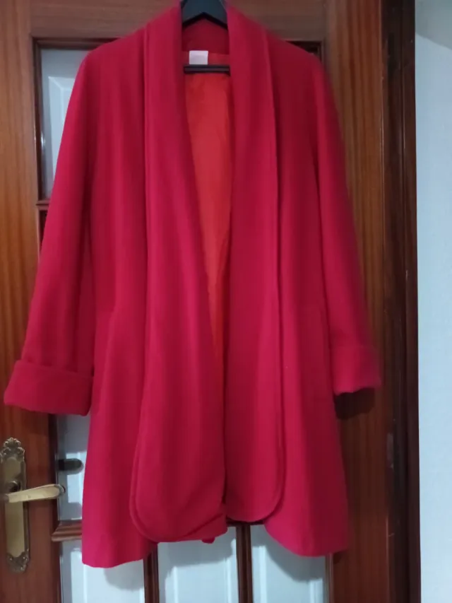 Abrigo capa rojo talla única