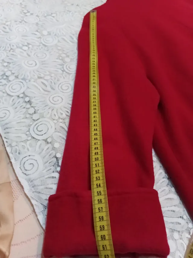 Abrigo capa rojo talla única