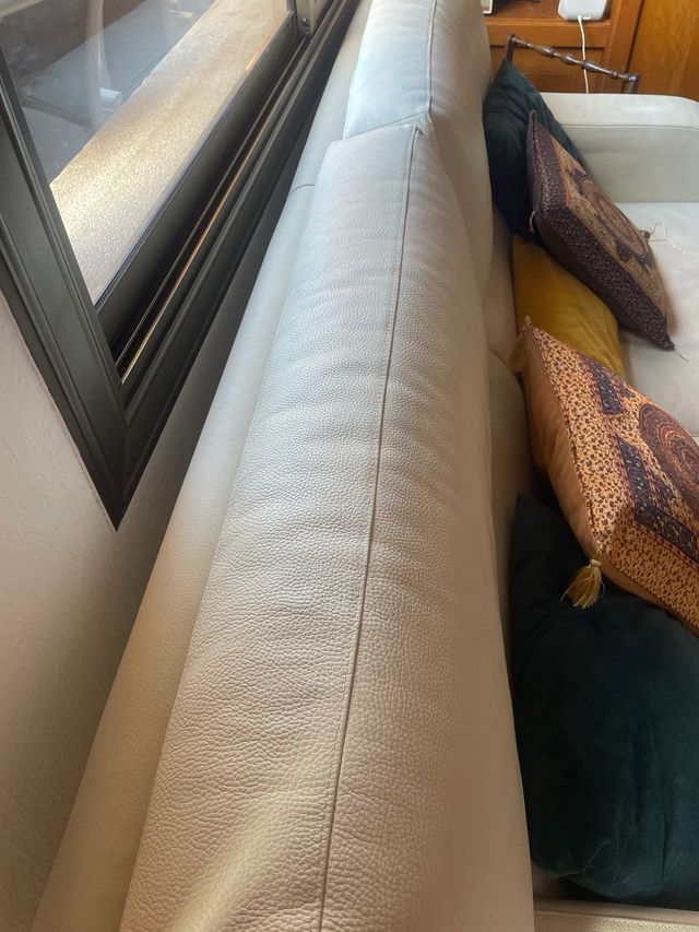 Divano in pelle bianca 190x90 cm