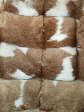 Abrigo Piel Auténtica Beige y Marrón