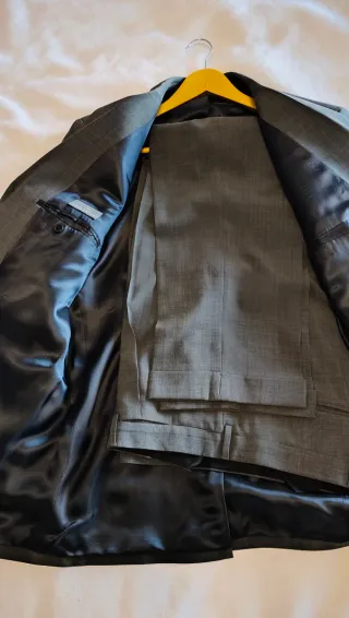 Traje Chaqueta Corte Clásico Gris