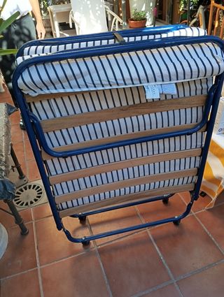Cama plegable 80x190 con ruedas