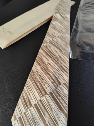 Cravatta Trussardi Seta Beige/Marrone Confezione