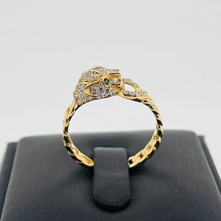 SORTIJA LEON CON CIRCONITA 18K