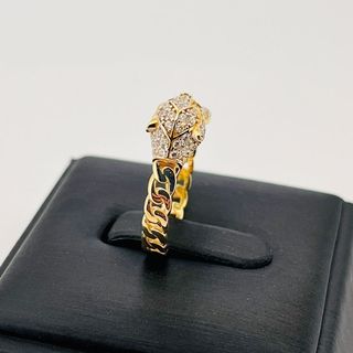 SORTIJA LEON CON CIRCONITA 18K