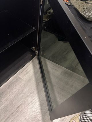 Mueble Besta Ikea Negro Cristal