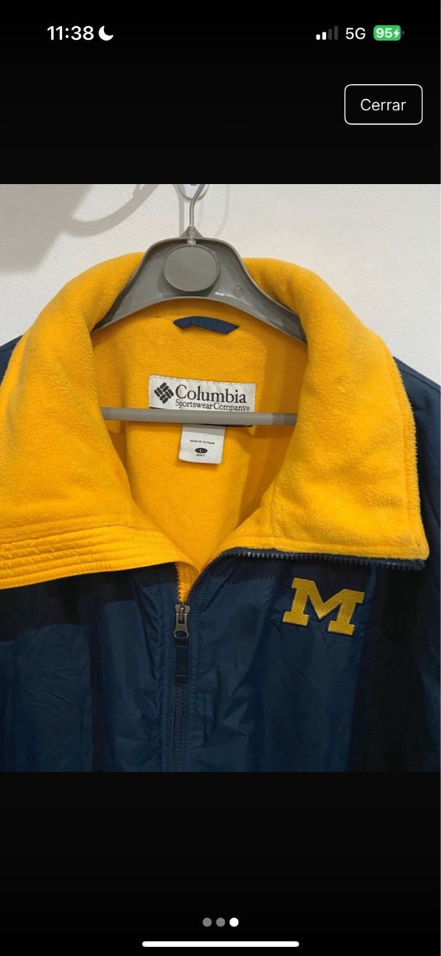 Chaqueta Columbia Azul y Amarilla