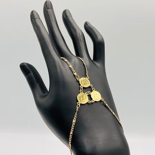 PULSERA MANITA 3 MONEDAS 18K