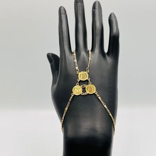 PULSERA MANITA 3 MONEDAS 18K