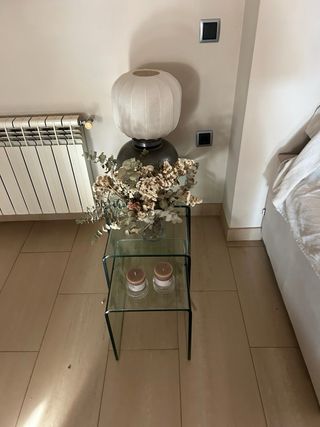 Tavoli nido in vetro impilabili