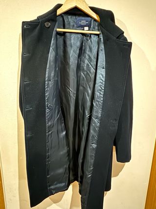 Abrigo de paño Zara negro