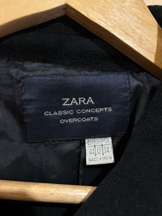 Abrigo de paño Zara negro