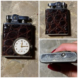 Accendino con orologio vintage