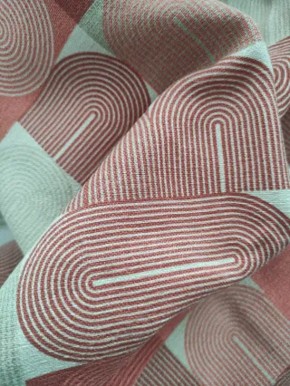 Tela tapicería diseño geométrico retro