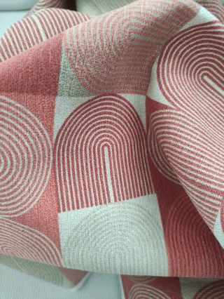 Tela tapicería diseño geométrico retro