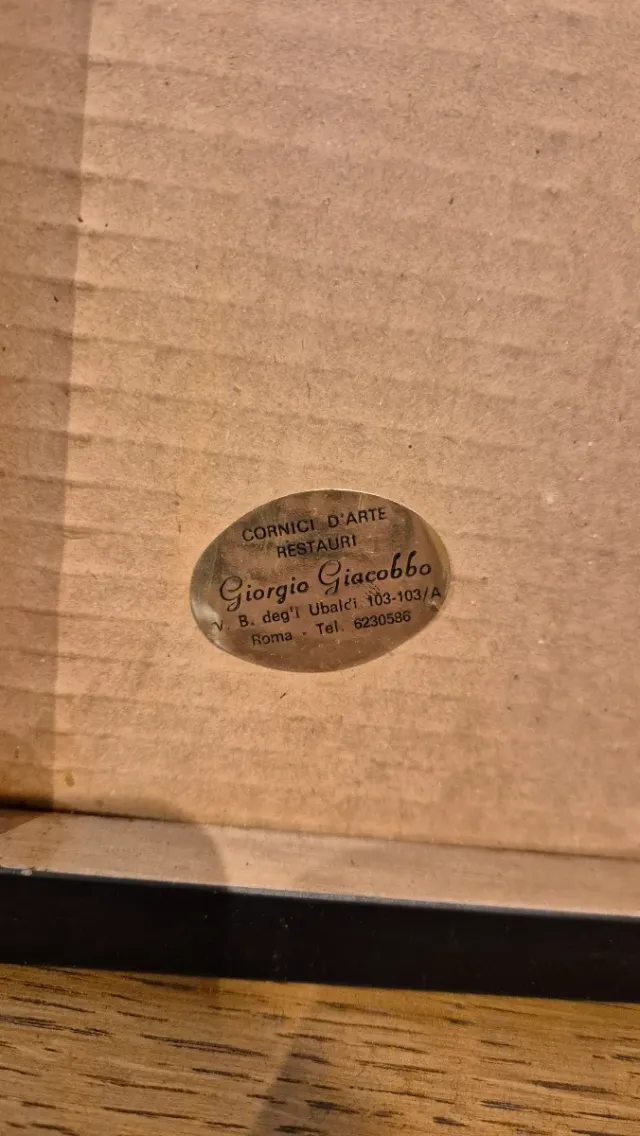 Lamina incorniciata antica