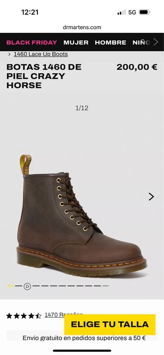 Botas Dr. Martens Original 1460