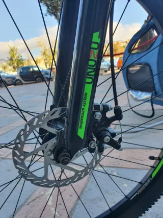 Bicicleta Montaña Negra/Verde aluminio de 27.5"