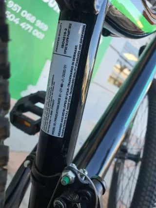 Bicicleta Montaña Negra/Verde aluminio de 27.5"