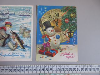 6 cartoline vintage URSS. Usate. Da Collezione.