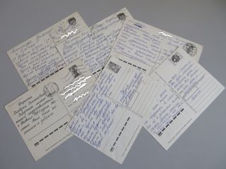 6 cartoline vintage URSS. Usate. Da Collezione.