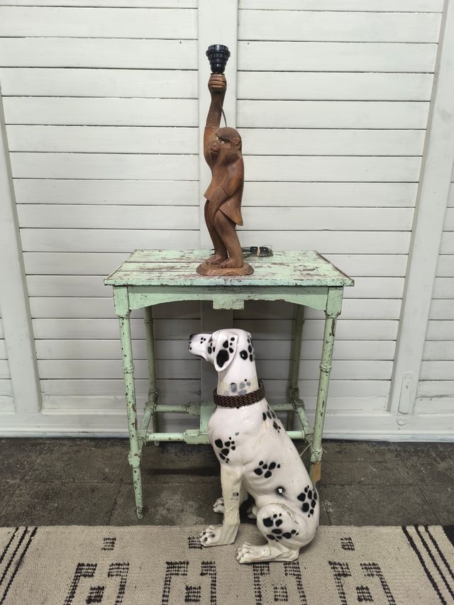 Lampada in legno di scimmia. Vintage