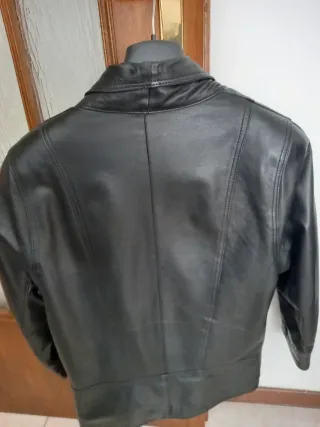 Giaccone vintage donna Mabrun vera pelle TG S