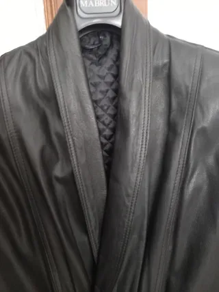 Giaccone vintage donna Mabrun vera pelle TG S