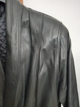 Giaccone vintage donna Mabrun vera pelle TG S