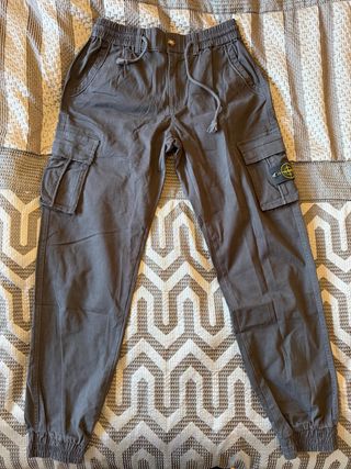 Pantalones Cargo Stone Island Grises
