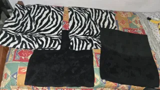 4 federe cuscino zebrata e nera