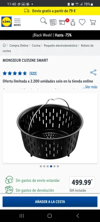 Robot de cocina Monsieur Cuisine Connect WiFi Lidl