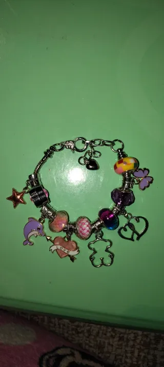 Pulsera estilo Pandora con dijes